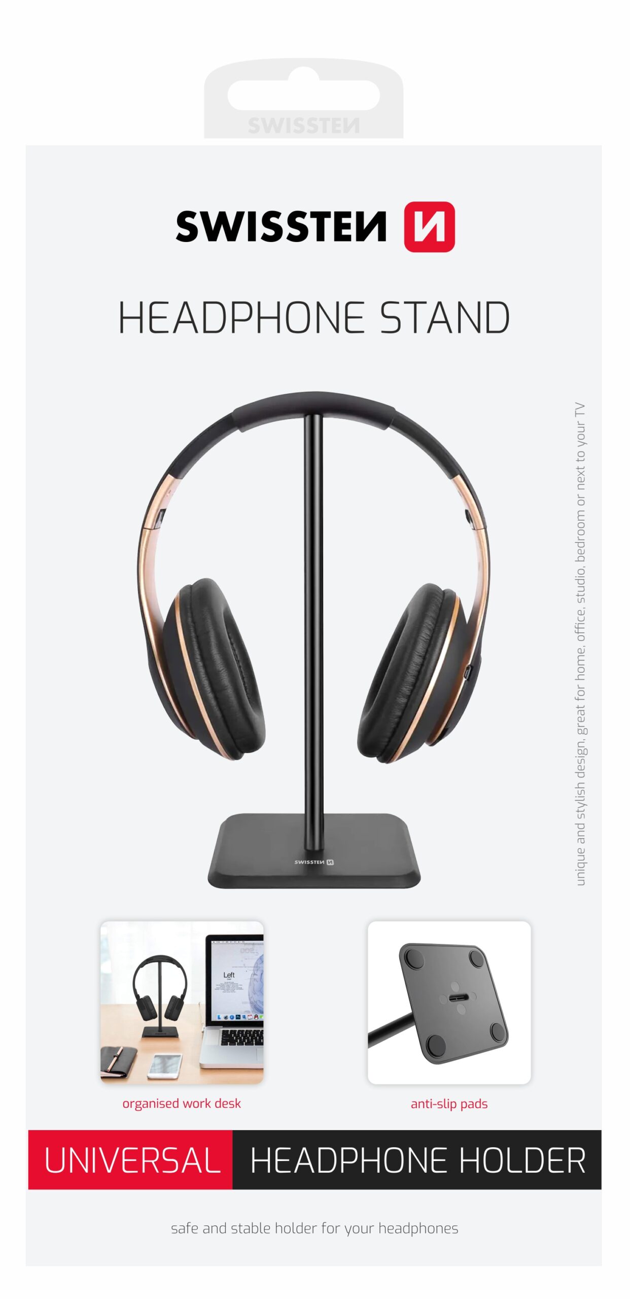 Swissten Headphone Stand - 59107100 1 Swissten Headphone Stand - 59107100