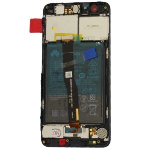 Huawei Nova LCD Display + Touchscreen + Frame Incl. Battery, Speaker and Vibration 02351CKD/02350YRH Black - Image 3