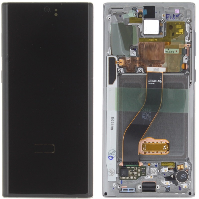 Samsung N970F Galaxy Note 10 LCD Display + Touchscreen + Frame GH82-20818C/GH82-20817C Aura Glow/Silver