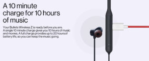 OnePlus Bullets Wireless Z Blue in-Ear Bluetooth Earphones with Mic - Image 2