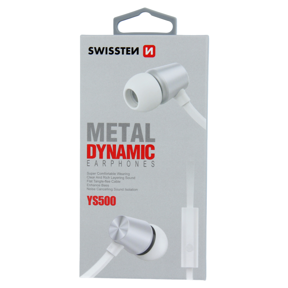 Swissten Dynamic Earbuds - 51107002 - YS500 - Silver 1 Swissten Dynamic Earbuds - 51107002 - YS500 - Silver