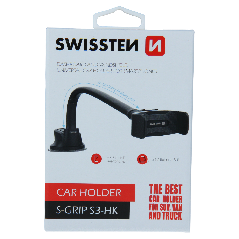Swissten S-Grip S3-HK Universal Car Holder - 65010508 - Black 1 Swissten S-Grip S3-HK Universal Car Holder - 65010508 - Black