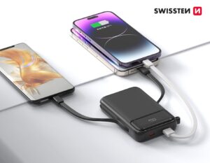 Swissten 20W MagSafe Powerbank With Built-in USB-C & Lightning Cables - 10.000 mAh - 22013933 6 Swissten 20W MagSafe Powerbank With Built-in USB-C & Lightning Cables - 10.000 mAh - 22013933 - Image 6
