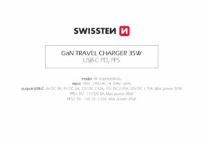 Swissten 35W UBS-C Travel Charger - 22070200 - White 4 Swissten 35W UBS-C Travel Charger - 22070200 - White - Image 4