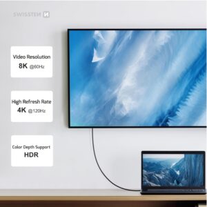 Swissten USB-C 4.0 Video Data Cable (240W) - 72501203 - 0.5 Meter 2 Swissten USB-C 4.0 Video Data Cable (240W) - 72501203 - 0.5 Meter - Image 2