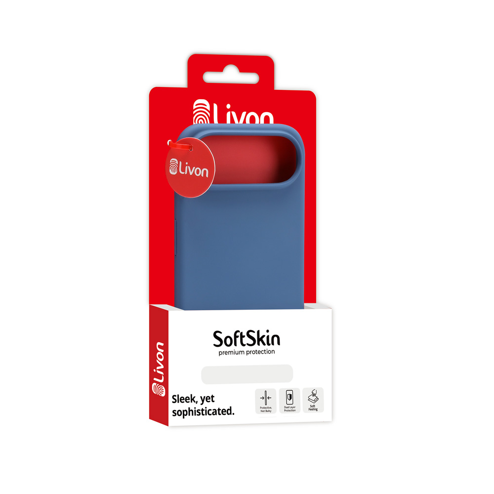 Livon iPhone 17 SoftSkin - Denim Blue 4 Livon iPhone 17 SoftSkin - Denim Blue - Image 4
