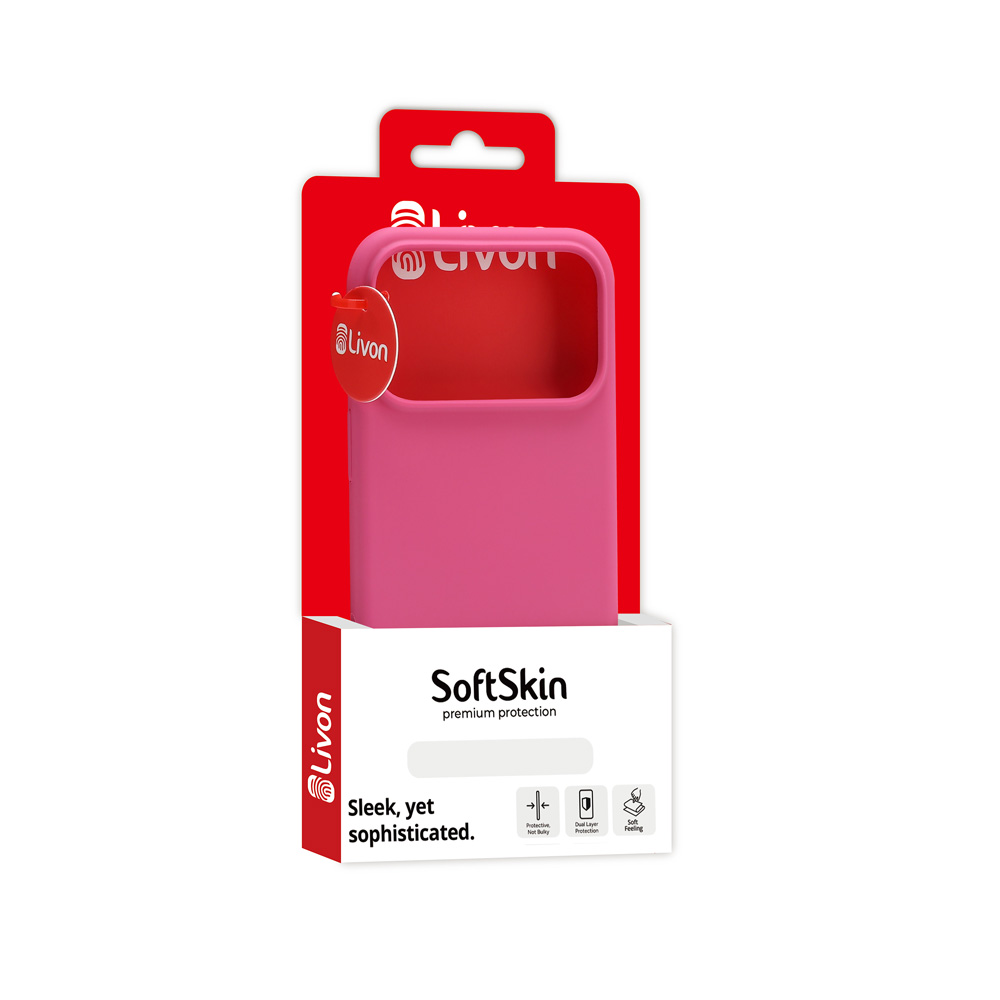 Livon iPhone 17 Pro SoftSkin - Pink Punch 4 Livon iPhone 17 Pro SoftSkin - Pink Punch - Image 4