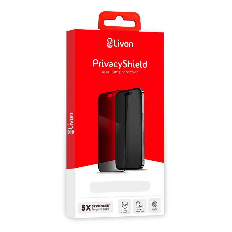 Livon iPhone 17 Pro PrivacyShield - Black 3 Livon iPhone 17 Pro PrivacyShield - Black - Image 3