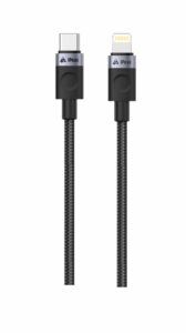 iPeax Textile USB-C to Lightning Cable - 90010102 - 1 meter - Black 3 iPeax Textile USB-C to Lightning Cable - 90010102 - 1 meter - Black - Image 3