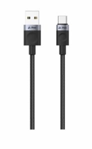 iPeax Textile USB-C To USB-A Cable - 90010103 - 1 meter - Black 3 iPeax Textile USB-C To USB-A Cable - 90010103 - 1 meter - Black - Image 3
